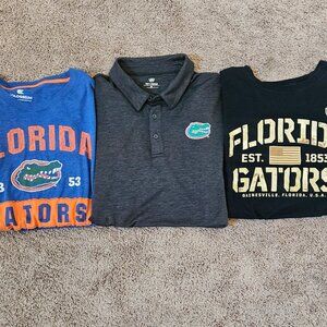 Lot of 3 Mens University of Florida Gators T Shirts Collar Shirt Polo Size XL